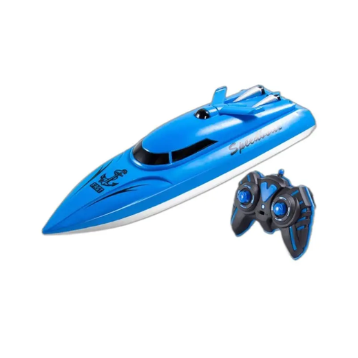 Fernbedienungsbootspielzeuge können mit hoher Leistung mit hoher Leistung mit Hochgeschwindigkeitsgeschwindigkeitsboot-Wasserdosen-Elektroschiff-Schiffsmodell Jungen Geschenk 25 cm Fernbedienungsschale-Blau-Blau-Doppel-Elektro-Elektro-Batterie *2 + Schraubendreher gestellt werden