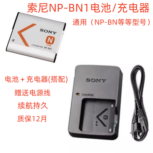 Sony DSC-W350 W570 W610 W620 W630 W690 Cámara NP-BN1 Batería + cargador Single (1) Batería
