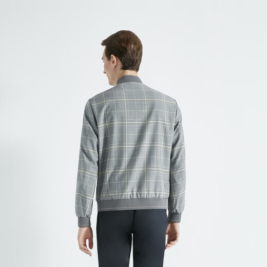 Jinba Herren -Kleidung [einschließlich Wolle] Kurzversionsgeschäft und lässige Frühlings- und Herbstjacke BKDG1101 MITTRIGE GRAY XL