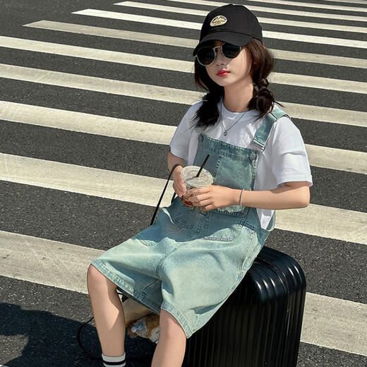 G.Duckkids Girls Girls Grap Borts для женщин Summer Thin 2025 Новый стиль Слим и маленький возраст, уменьшающий возраст, набор подвески с широкой ногой 120 см.