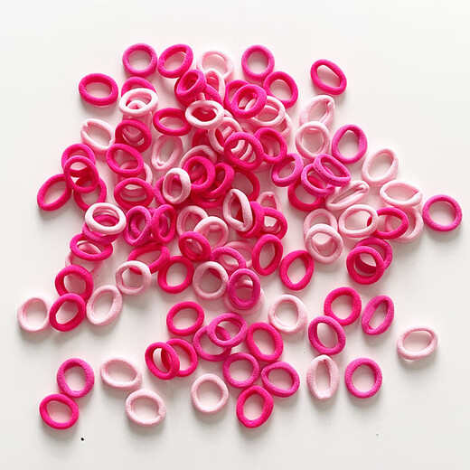 Children's hair rope, children's seamless hair ring, does not hurt hair, colorful hair rope, towel ring, high elasticity, girl's braid, children's small circle, black, 100 pieces