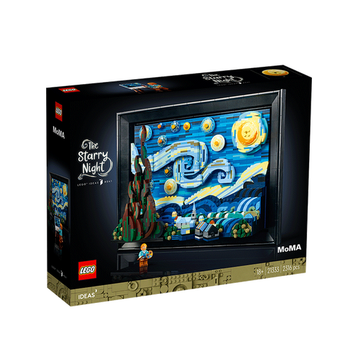LEGO -Bausteine 21333 Van Gogh Star Moon Night 18 Jahre alte Jahre alt + Spielzeug Ideenreihe Flaggschiff Limited Edition Home Decoration