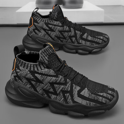 
Changxiang Huili men's shoes in summer new breathable thin lightweight mesh shoes versatile casual dad shoes outdoor running sports trendy shoes RF-9909 black gray 42