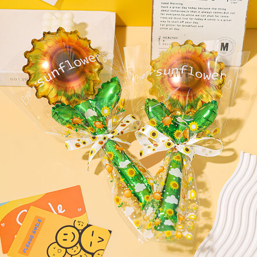 TaTanice Teacher's Day gift bouquet balloons 10 packs of sunflowers for male and female teachers thanks for their careful cultivation