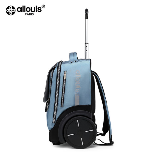 Love Louis big wheels can climb stairs trolley schoolbag high-capacity load-reducing suitcase for high school, middle school and primary school students dark blue can be carried on both shoulders