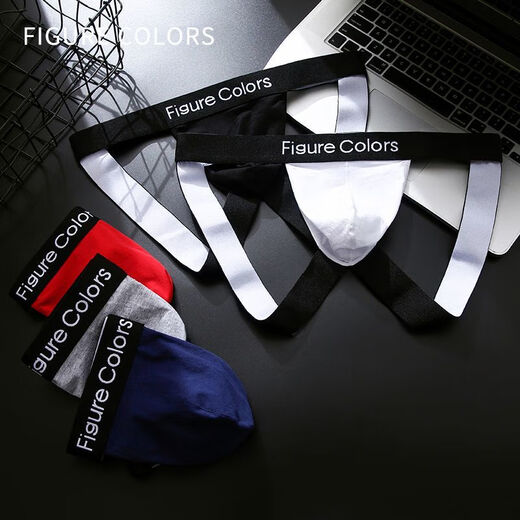 
Shantou Lincun fitness thongs for men's sexy low waist double thong underwear pure and sexy personality and one-piece style to avoid gay black M 80-100Jin [Jin equals 0.5 kg]