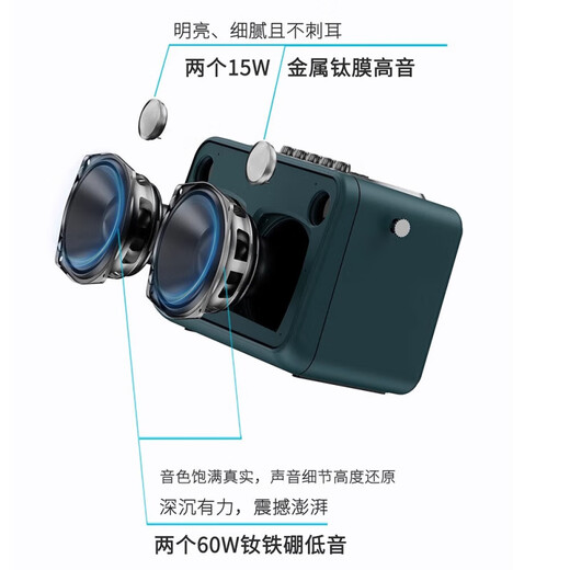 SACCVH flagship S6PRO musical instrument speaker 150-watt electric blowpipe saxophone guitar singing outdoor Bluetooth speaker S6pro classic black (150W power)