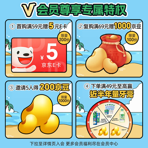 好来(原黑人)山姆同款经典双重薄荷牙膏清新口气固齿去渍3支675g