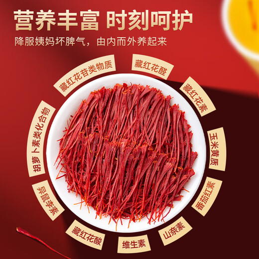 Peking Tongrentang Schwarzer Freitag Vatertag Geschenk Safran Tibet Geschenkbox Tonic für Mütter und Älteste, um Verwandte High-End-Safran-Geschenkbox (8 Röhren 10 Gramm) Diamant Gold High-End zu besuchen
