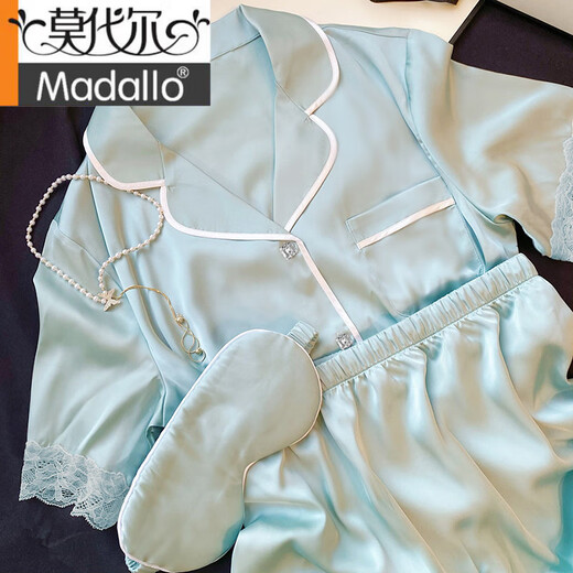 Pyjamas de soie de soie d'été de qualité modale pour les femmes à manches courtes à manches minces pour femmes de soie