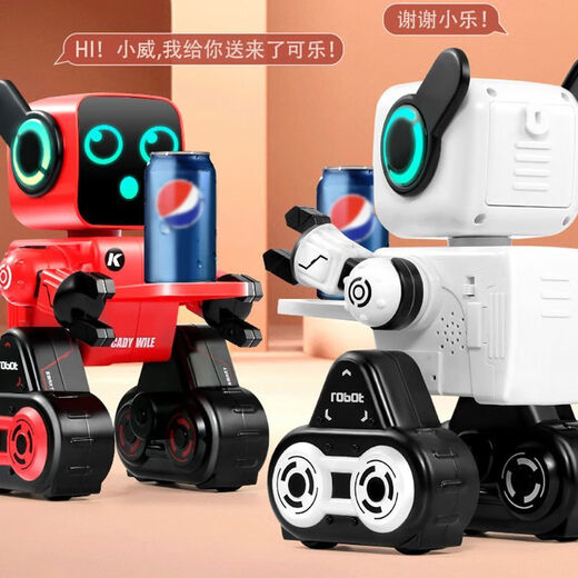 Xiaomi Youpin Robot Children's Toys Girls and Boys Intelligent Dialogue Early Church Dance Electric Remote Control Robot Interaction K10 White Deluxe Edition can be controlled by APP Enjoy dual battery version (shop recommendation)