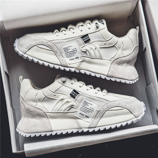 
Lunga men's shoes 2025 summer new breathable versatile sports casual shoes for men's fashionable white shoes thick-soled dad shoes RF-C681 green 41