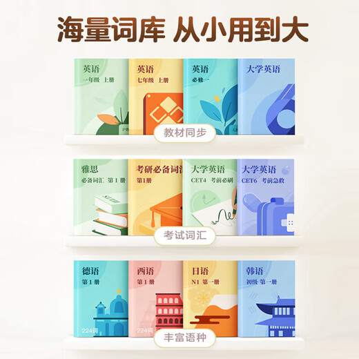 Youdao Word Machine M3 M6 Ink Screen Electronic Dictionary Word Card English Word Memorization Magic Tool Word Pass Hundred Words English, Japanese, Korean, West German, Russian and French Multi-language Learning Youdao Word Machine M6