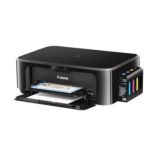 Canon 3680 color printer home small student copy and scan all-in-one mobile phone photo with ink tank. Returns are not supported after unpacking. Package 2 black color printing + 4 bottles of ink 5140 comes with wifi + automatic double-sided + double paper box + mobile phone + battery