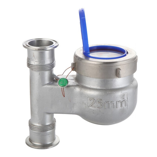 Yonghuan 304 Edelstahl Schnelllast vertikaler Wassermesser unter Einlass- und Auslasswassermesser Sanitärklemme Wassermesser DN15252 kaltes Wasser DN25 Chuck 50,5 Up Einlass und Auslass