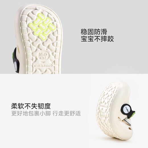 Balabala baby sandals summer cute cartoon home hole shoes for boys and girls bag head non-slip wearing children's beach shoes