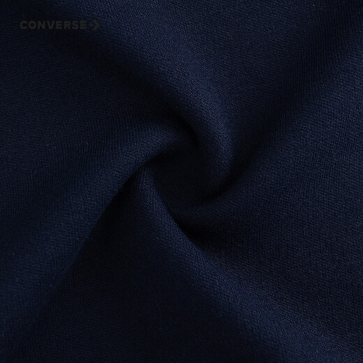 Converse Converse long-sleeved polo shirt for boys and girls 2025 new autumn retro printed children's loose and breathable top Navy blue 130/64 Recommended height 116-122cm