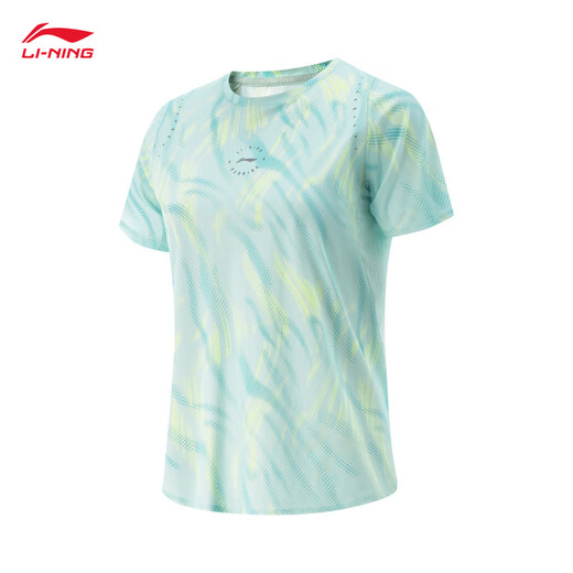 
Li Ning quick-drying cool short-sleeved T-shirt for women 2025 new reflective ice-sensing sun protection comfortable sports top ATSV376