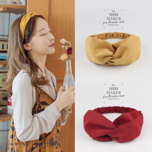 Shiyun headband women's high-end going out headwear 2025 European and American solid color elastic cross short hair knitted headband headband D34-suede-#25 light blue