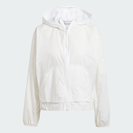
Adidas jacket women's 2025 summer new sportswear woven breathable skin jacket hooded jacket JP0464 JP0464 white UPF50+ L