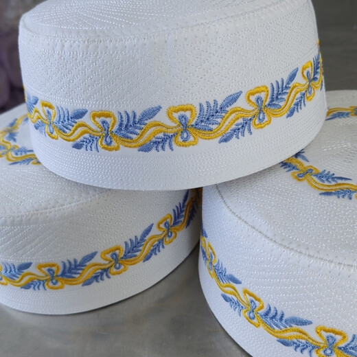 SHEYIJUN Hui men's hat thickened printed Hui worship hat small size large size ethnic minority hat men 54