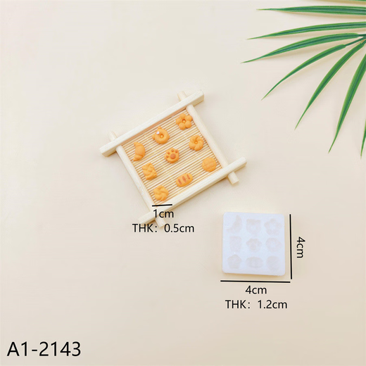 Yonghuan Mini Food Play Little Biscuit Silicone Mold Bread Chocolate Fontuce Baking Film Resin Pinch Mold Cheese Mold A12187