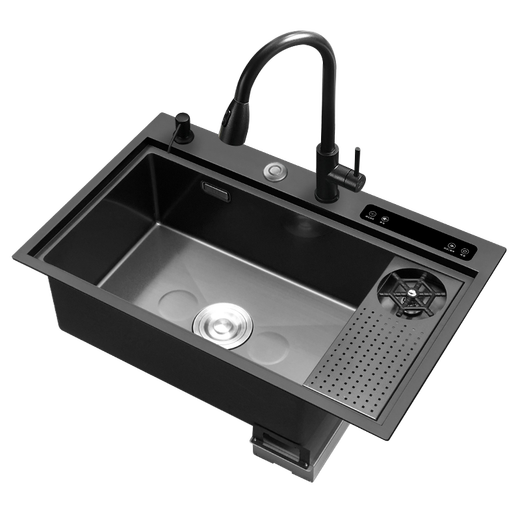Rizhao Ultrasonic Speak Spülmaschine Multifunktion intelligente Reinigungsmaschine Küche integriert 304 Edelstahl Gemüse Pool Black King Kong Ultraschall + Reinigung Doppel Tank 12048 [Digital Display