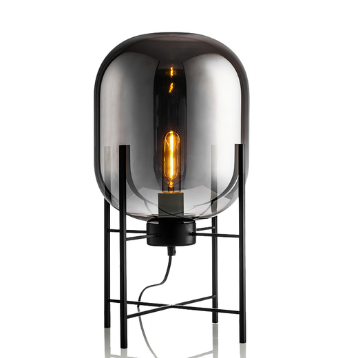 Ywzr nordique simple postmoderne léger luxe de bureau lampe concepteur de chambre de chambre à coucher lampe de chevet hautement sensible salon décoratif en verre créativité violette s1047 chromée de style de style chrom