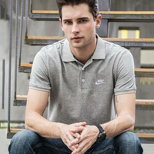 耐克（NIKE）POLO衫男纯棉翻领短袖运动T恤宽松休闲装CJ4457 白色/FN3895-100 纯棉透气 S 100-120斤