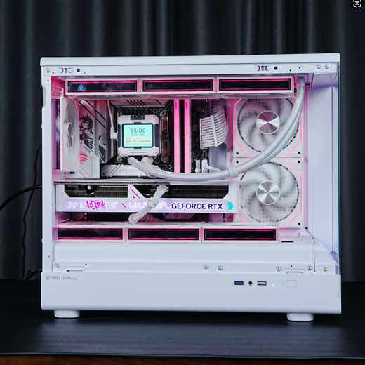 ASUS family bucket 14700KF/U7 265KF host RTX5070Ti graphics card RO Ji/Fubuki custom ROG Helios graphics card game assembly computer host DIY assembly machine Star version丨14700KF+RTX5060Ti