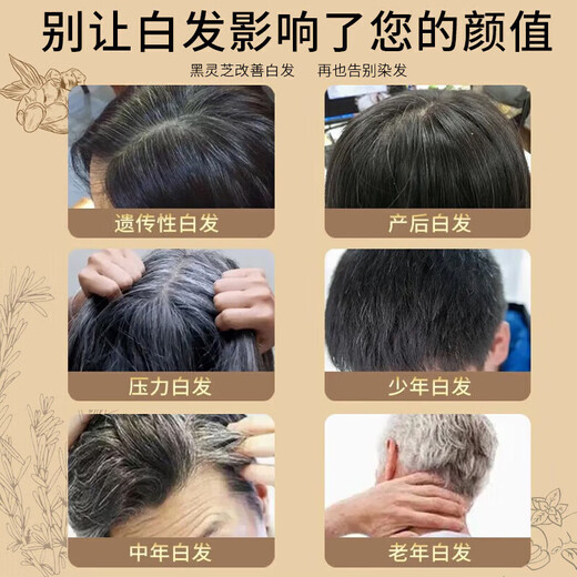 胖东来同仁堂黑灵芝何首乌洗发水白头发转养黑治发根养发自然黑洗发露 两盒装养黑冶根焕黑99%顾客购买