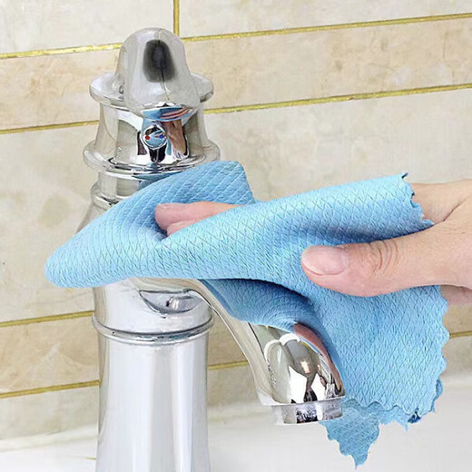 Aishiya dishcloth, kitchen rag, tablecloth, dish towel, cleaning cloth, towel, towel, wiping table, absorbent rag, non-shedding, 30 fish scale rags, 25*25cm packed