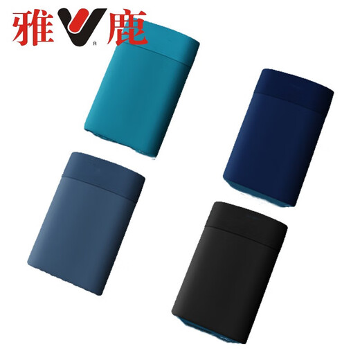 Yalu men's ice silk comfortable sports style four-corner shorts underwear antibacterial graphene bottom crotch boy boxer shorts 9906-4 bags 4 pieces L