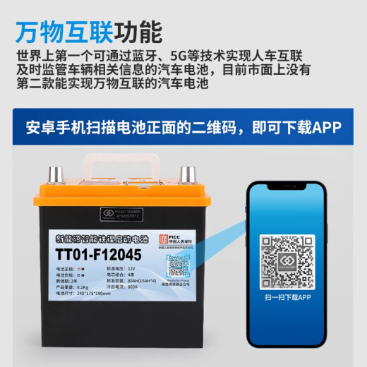 AGM de arranque de titanato de litio de 12 V con batería de giroscopio GPS Batería de litio de litio de arranque CT02-TB12115 Modelo L300 con tranvía