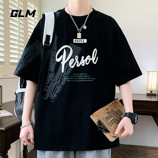 Camiseta para hombres de manga corta GLM Marca de altura de verano de altura