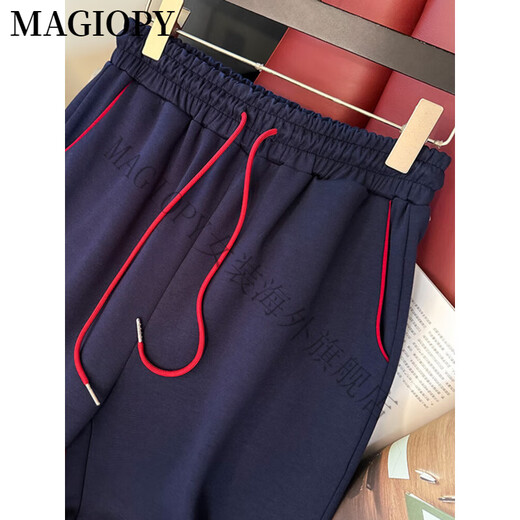 Magiopy International Luxury High-End-Marke 2025 Frühlingsmodische Altersreduzierung Set Set Mody Fake Zwei-teilige Tops Außenschalblau-Drei-teiliger Set S (100jin [Jin Equals Equals])
