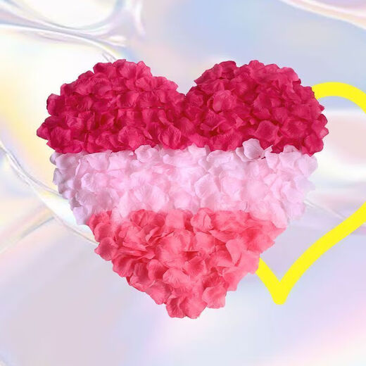 Simulated rose petals wedding hand scattering wedding room KTV bar confession proposal Valentine's Day decoration rose red about 6999 pieces