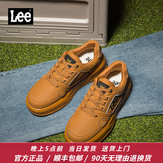 Lee Herren Schuhe Design Verbesserung Casual Schuhe für Herren Fashion Classic Board Schuhe Dicke Sohle Turnschuhe vielseitige Schuhe für Herren trendige Schuhe gelb L243UB687 42 [groß/Bitte nehmen Sie eine kleine Größe ein]