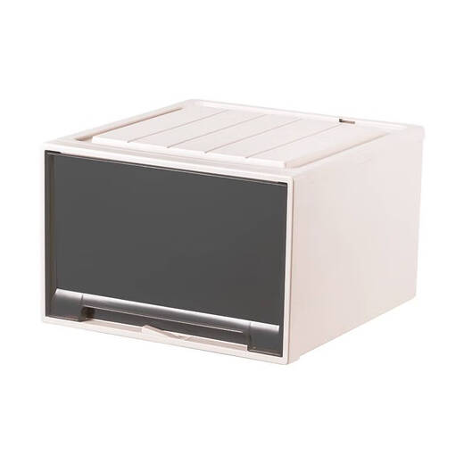 Tlxt Armario de almacenamiento Cajero de almacenamiento Tipo de ropa Caja de almacenamiento Caja de ropa para la ropa del hogar Gabinete de almacenamiento de ropa interior transparente C3523 Profundidad 45* Ancho 35* Altura 23cm Color de té de un paquete Calidad de exportación/Sin instalación