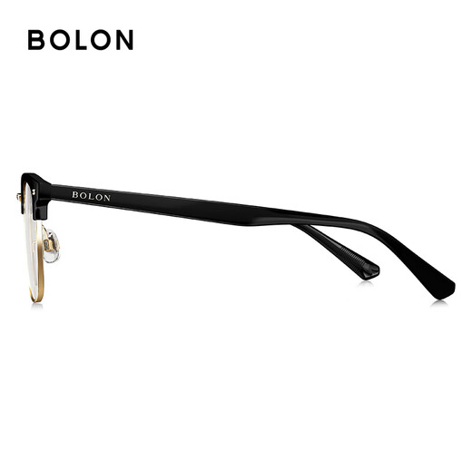 Bolon Tyrannosaurus Brille Myopia Gläses Rahmen Business Eyebrow Rahmen optischer Rahmen, der vielseitig für Männer und Frauen BJ6172 B12 Golden Gloss Black Rahmen + Yishi Road 1.67A4 (empfohlen innerhalb von 800 Grad)