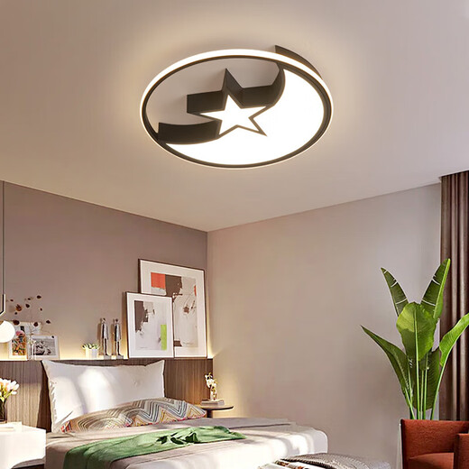 Opudakochi Deckenlampe Wohnzimmer Guangdong Zhongshan Schlafzimmer Wohnzimmer Deckenlampe moderne einfache Studiengang Balkon Lampe Neue Stil 9215 Aromatische Form 50 cm schwarz drei Farben