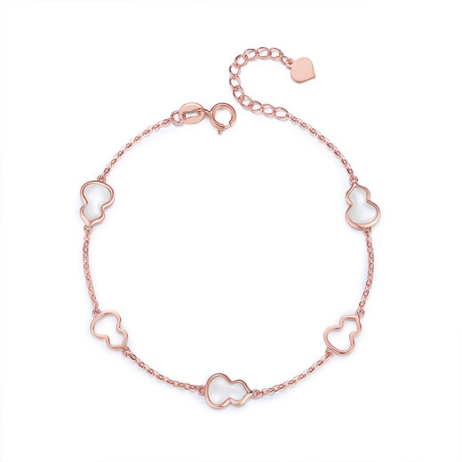 CAOX Star City Original 18K Gold White Shell Gourd Bracelet Nazha Same Style Niche Designer Style for Girlfriend’s Birthday 18K Rose Color