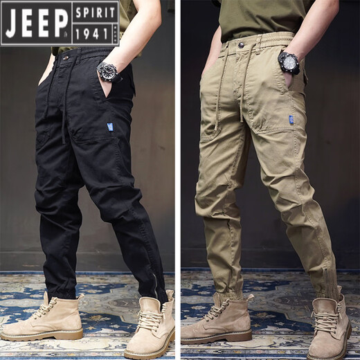 Jeep Spirit Live Sendung dieselbe reine Baumwolle Casual Hosen für die amerikanische Modemarke für Männer Retro Loose Frühling und Herbst Sommer Arbeiten Outdoor-Fußhosen Khaki 679 Sommerstil regulär 28 Vorschläge 90-110jin [Jin gleich 0,5 kg]