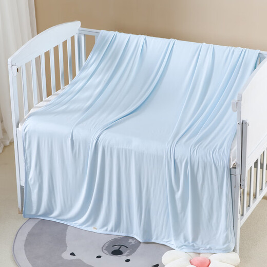 Baby cooling blanket baby newborn child blanket small quilt modal cover towel summer thin double layer sky blue 180cm*200cm