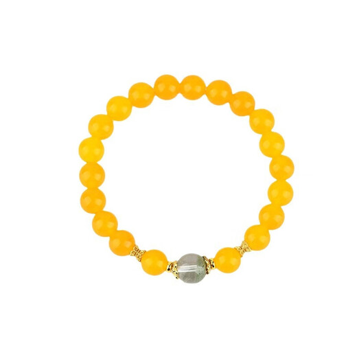 [Sélection des cristaux] Bracelet Agate Strawberry Crystal pixiu Sugar Heart Glass blanc cristal vert bracelet d'anniversaire C675 Bracelet de bracelet de corne d'abondance d'agate jaune