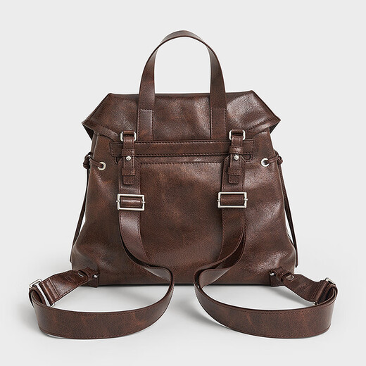 Charles/Keith25 Осень Новый продукт Большая емкость Retro Commuter Knot рюкзак CK2-60671790 Стабильный кофе Brown M