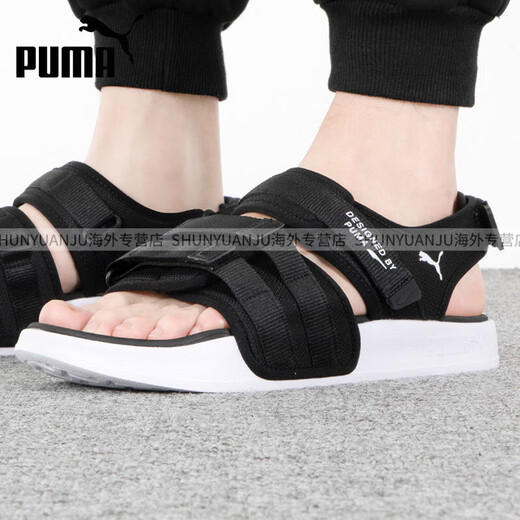 彪马（PUMA）官方运动凉鞋男女鞋23夏季新款魔术贴户外沙滩鞋3879-01-04 389079-01_主图款 35.5