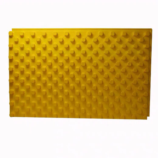 Pilzkopf-Fußbodenheizungsmodul, Haushalts-Fußbodenheizungs-Isolierplatte mit hoher Dichte, Aluminiumfolienmodul, kostenlose Hinterfüllung, Trocken-Fußbodenheizungsmodul, 16 Rohre * 3,3 cm dicke gelbe Folie