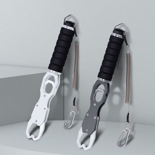 Fenzhuang multifunctional aluminum alloy belt weighing fishing device fishing pliers fishing gear tongs lure products flat mouth pink