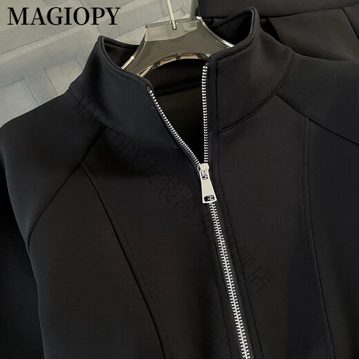 Magiopy International Luxury High-End Brand Cool and Sad informal Sports Set Women's Women's Spring High Galget Negro Black Set de dos piezas S (100Jin [Jin equivale a 0.5 kg])